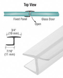 CRL Joint en « Y » pour panneau en tandem, 180°, verre de 8 mm (5/16 po) d'épaisseur