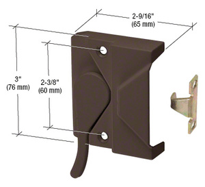 CRL Bronze Right Hand Casement Window Lock 2-3/8" Screw Holes