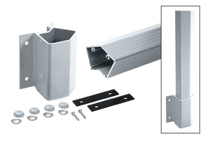 CRL 42" Mill Outside 135 Degree Fascia Mount Post Kit for 200, 300, 350, and 400 Series Rails