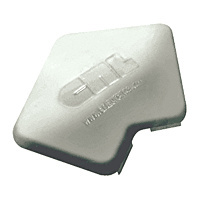 CRL Agate Gray Rectangular AWS Post Cap for 135 Degree Center Post