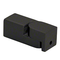 CRL Matte Black Adjustable Wall Mount Bracket for Square Bar