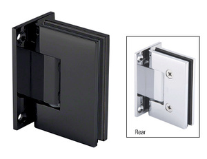 CRL Matte Black Melbourne Wall Mount Full Back Plate Hinge