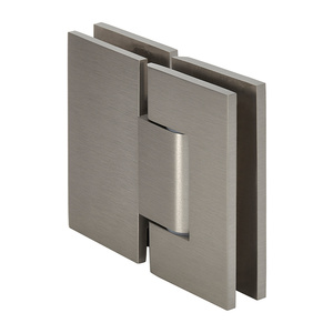 CRL Brushed Nickel Geneva 380 Series Adjustable 180 Degree Glass-to-Glass Hinge