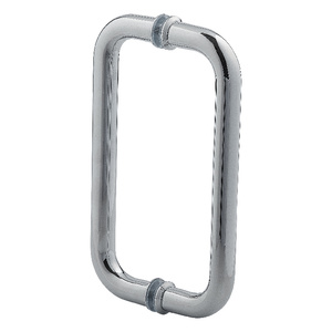 Polished Chrome 8" Deluxe Solid Back to Back Handles with Washers