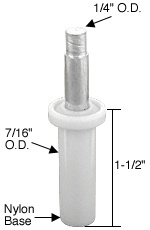 CRL 1/4" Bi-Fold Door Top Pivot with 7/16" Outside Diameter Base for Cox