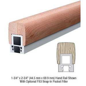 CRL-Blumcraft® Maple 597 Series 1-3/4" x 2-3/4" Wood Hand Railing