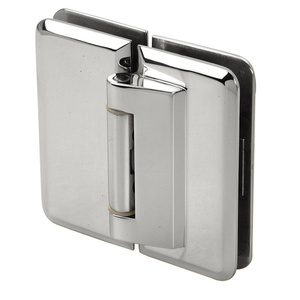 CRL Chrome Petite 181 Series 180 Degree Glass-to-Glass Hinge Swings Out Only