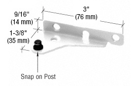 CRL Truth® Gray Right Handed Maxim Stud Bracket