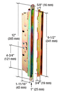 CRL 12" 2-Point Mortise Lock