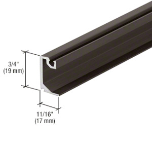 CRL-U.S. Aluminum Glass Stop for 1/4" Glass, Bronze Black Anodized - 21'-2"