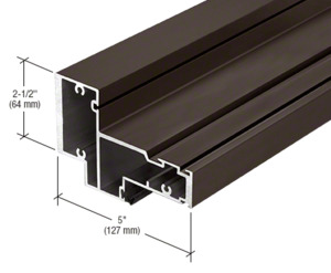CRL-U.S. Aluminum Header for Transom, 1-5/16" Glass, Dark Bronze/Black Anodized Class 1, 24'-2"