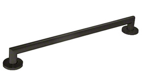 CRL Matte Black Mitered 24" Round Grab Bar