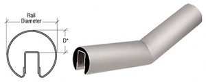 CRL Brushed Stainless 29 Degree Lower Incline Corner for 3-1/2" Diameter Railing