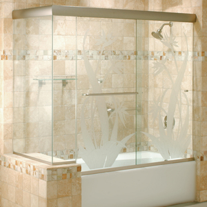 CRL Brushed Nickel 60" x 72" Cottage CK Series Sliding Shower Door Kit With Clear Jambs for 3/8" Glass
