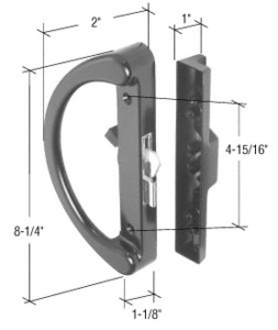 CRL Black Surface Mount Handle Set 4-15/16" Hole Centers