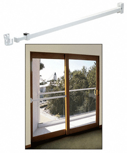 CR Laurence White Sliding Glass Door Bumper - 2-5/8" L, Pack Of 2, Rubber Stopper