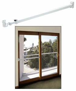 CRL White Telescoping Security Bar Lock for Sliding Glass Doors