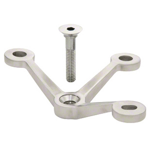 CRL Brushed Stainless Mini-Post Mount 3-Arm Spider Fitting