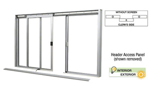 CRL Satin Anodized DW Series Manual Deluxe Sliding Service Window OXO without Screen
