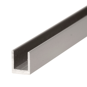 CRL Brushed Nickel 1/4" Single Aluminum U-Channel