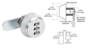 CRL Chrome Plated Combination Lock