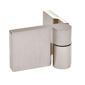 CRL Brushed Nickel Lugano Series Wall Mount Hinge - For Left Hand Door