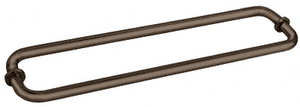 CRL Oil Rubbed Bronze 18" BM Series Back-to-Back Tubular Towel Bars with Metal Washers