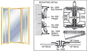 CRL Gold Anodized Custom Size Double Fold Over Mirror Frame