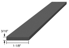 CRL 3/16" x 1-1/8" x 4" EPDM Rubber Setting Blocks