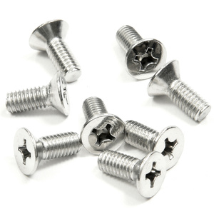 CRL Chrome 6 x 15 mm Cover Plate Flat Head Phillips Screws