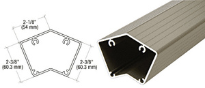 CRL Beige Gray 200, 300, 350, and 400 Series 48" 135 Degree Surface Mount Post