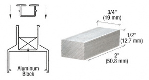 CRL Aluminum Setting Blocks for Use with 100 Series Bottom Rigid Vinyl