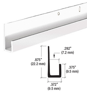 CRL Dipped Polished Brite Anodized 1/4" Standard Aluminum J-Channel