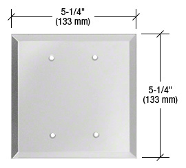 CRL Gray Double Blank With Screw Holes Glass Mirror Plate