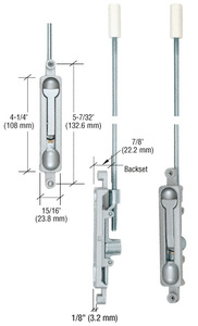 CRL Aluminum 1/8" Offset Flush Bolt