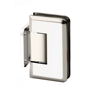 Polished Nickel Wall Mount with Short Back Plate Adjustable Premier Series Hinge