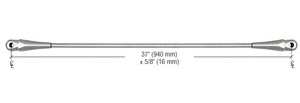 CRL 316 Brushed Stainless 37" Glass Awning System Connecting Rod for 36" Wide Panels