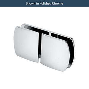 Brushed Nickel Cambered Face 180º Glass-to-Glass and "Y" Clip