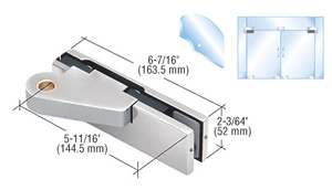 CRL Polished Stainless Right Offset Top Door Patch Fitting