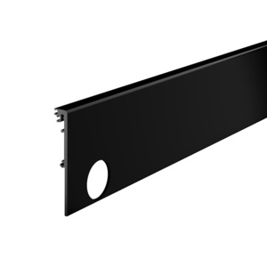 CRL DRX™ 4" Gloss Black Square Side Cover with Egress Handle Prep - 110" Length
