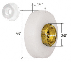 CRL 7/8" Sliding Flat Edge Shower Door Roller and Bumper