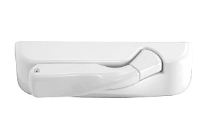 CRL Truth® Encore Brite White, Left Hand Folding Handle and Cover