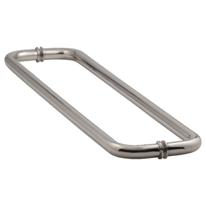 Polished Stainless Steel 22" Back to Back Tubular Towel Bars with Washers