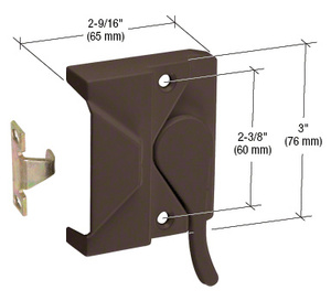 CRL Bronze Left Hand  Casement Window Lock 2-3/8" Screw Holes