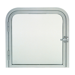 CRL Satin Anodized 11-3/8" x 11-11/16" Package Slot with Left Hinged Clear View Door