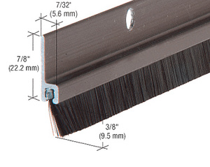 CRL 96" Extruded Dark Bronze Anodized and Nylon Brush Door 11/32" Bristle Weatherstrip