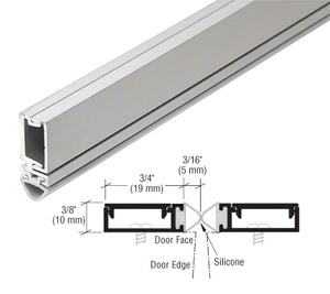 CRL-U.S. Aluminum 96" Split Astragal with Silicone Bulb Seal Clear Anodized