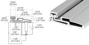 CRL Satin Anodized 95" Roton 210 Series Standard Duty Full Surface Hinge