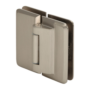 CRL Brushed Nickel Petite 181 Series 180 Degree Glass-to-Glass Hinge Swings Out Only
