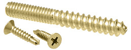 CRL Polished Brass Replacement Screw Pack for Concealed Wood Mount Hand Rail Brackets - 5/16"-18 Thread
